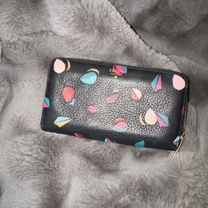 Fossil Black Wallet with Pink and Blue Accents p8